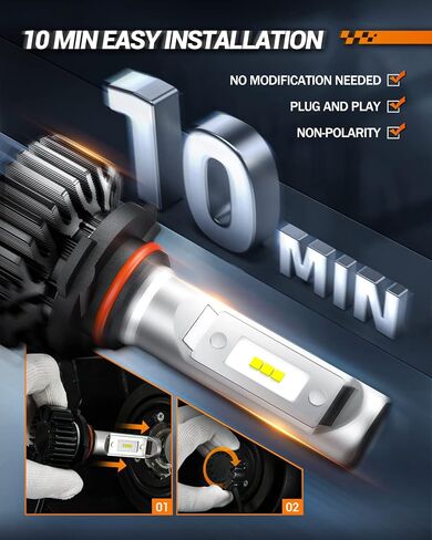 لمبة SEALIGHT X1 HB3، تصميم بحجم 1:1، لمبة ضباب، سهلة التركيب، رؤية فائقة، مثالية للطرق الوعرة، ضوء الضباب، حزمة من 2 in Kuwait