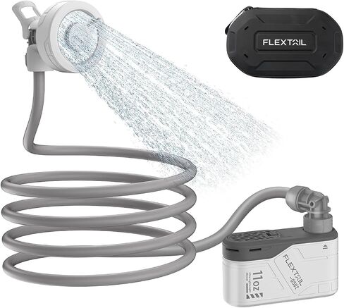 مضخة دش خارجية قابلة لإعادة الشحن خفيفة الوزن من FLEXTAILGEAR MAX SHOWER، رأس دش محمول للتخييم، دش للسفر مع مضخة مياه USB-C للمشي لمسافات طويلة، وغسيل السيارات، وتنظيف الحيوانات الأليفة، وإجازات الشاطئ in Kuwait