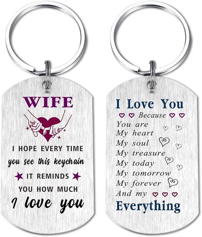 I Love My Wife Keychain - Gifts for Wife Birthday Valentine's Day Just Because Mother's Day Anniversary from Husband in Kuwait