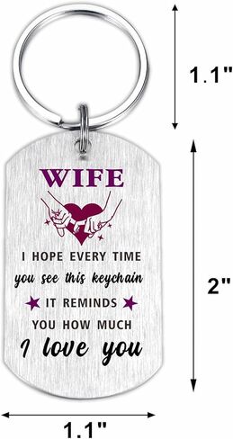 I Love My Wife Keychain - Gifts for Wife Birthday Valentine's Day Just Because Mother's Day Anniversary from Husband in Kuwait