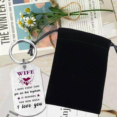 I Love My Wife Keychain - Gifts for Wife Birthday Valentine's Day Just Because Mother's Day Anniversary from Husband in Kuwait