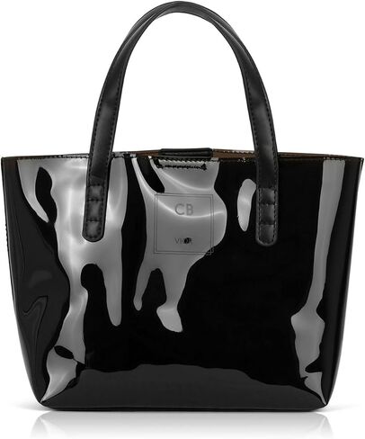 Mini Tote Bag, PVC Travel Tote Bag with Inner Pockets, Cynthia Bailey Bags for Women, Magnetic Clasp Enclosure Bag in Saudi Arabia