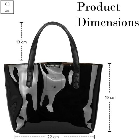 Mini Tote Bag, PVC Travel Tote Bag with Inner Pockets, Cynthia Bailey Bags for Women, Magnetic Clasp Enclosure Bag in Saudi Arabia