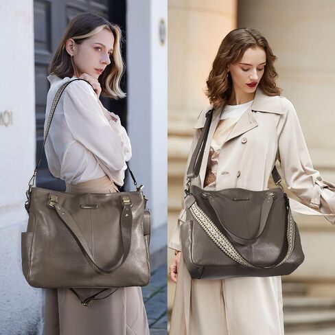 Blofinche Genuine Leather Tote Bag Womens Purses ladies hobo Handbags shoulder work Satchel in Kuwait