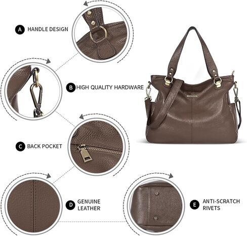 Blofinche Genuine Leather Tote Bag Womens Purses ladies hobo Handbags shoulder work Satchel in Kuwait