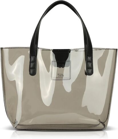 Mini Tote Bag, PVC Travel Tote Bag with Inner Pockets, Cynthia Bailey Bags for Women, Magnetic Clasp Enclosure Bag in Saudi Arabia