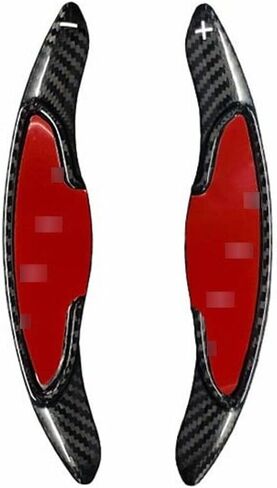Real Carbon Fiber Steering Wheel Paddle Shifter Extension Shifter Trim Compatible with Hyundai Veloster JS N Kona N Elantra N i30 N Series 2019-2022(Red Style) in Kuwait