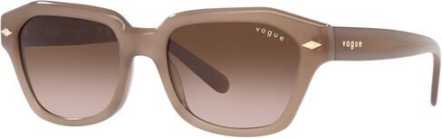 Vogue Eyewear Woman Sunglasses Dark Havana Frame, Brown Gradient Lenses, 52MM in Saudi Arabia