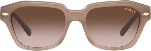Vogue Eyewear Woman Sunglasses Dark Havana Frame, Brown Gradient Lenses, 52MM in Saudi Arabia