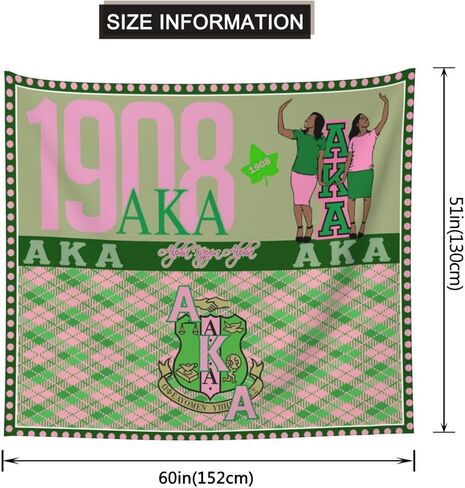 TFFEAY Sorority Gift Tapestry Poster Wall Hanging Decor Tapestries for Bedroom Dorm Living Room 60x51in, style-2 in Kuwait
