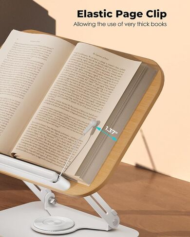 حامل كتب فيوزون للقراءة، حامل كتب، ارتفاع وزاوية قابلة للتعديل، قاعدة دوارة 360 درجة، قابلة للطي والمحمولة، خفيفة الوزن للمكتب، المطبخ، الكتب المدرسية، الوصفة، المجلة، كيندل، الكمبيوتر اللوحي in Saudi Arabia