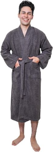 GOLD TEXTILES Premium Terry Cloth Robes for Man's Lightweight Bathrobe, Adjustable Towel Robe Belt with Collar in Saudi Arabia