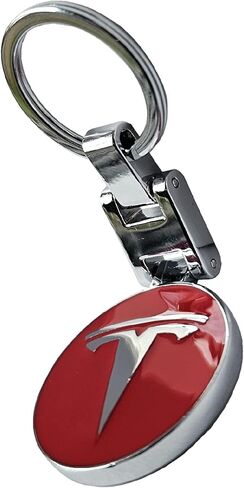 metal keychain key ring compatible with tesla model s 3 x y cybertruck musk optimus for men women in Saudi Arabia