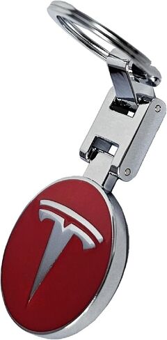 metal keychain key ring compatible with tesla model s 3 x y cybertruck musk optimus for men women in Saudi Arabia