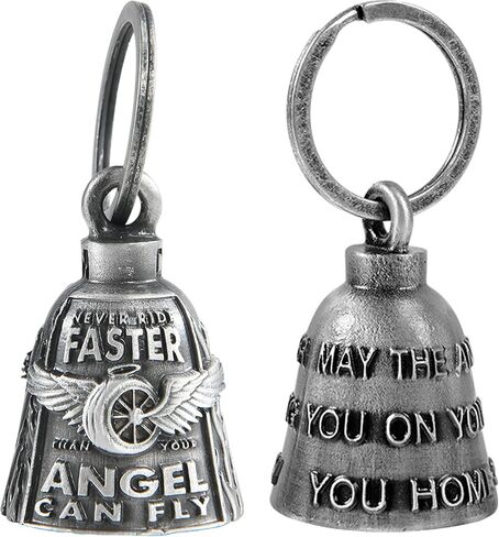 【2Pack】Motorcycle Bells for Biker Good Luck Guardian Riding Bells with Hanger Motorcycle Accessory or Keychain for Luck in Saudi Arabia