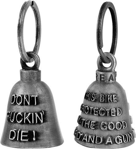 【2Pack】Motorcycle Bells for Biker Good Luck Guardian Riding Bells with Hanger Motorcycle Accessory or Keychain for Luck in Saudi Arabia