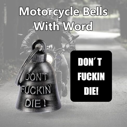 【2Pack】Motorcycle Bells for Biker Good Luck Guardian Riding Bells with Hanger Motorcycle Accessory or Keychain for Luck in Saudi Arabia