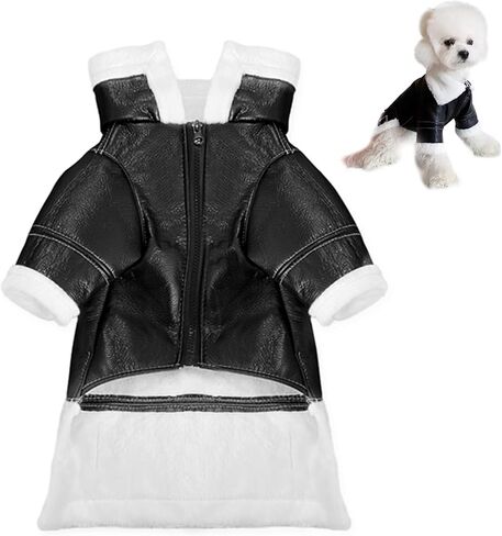 Winter Dog Vest Coat, Cool Dog Leather Jacket, Cool Warm Coats Dogs, Warm Coats Dogs Windproof Cold Weather Coats for Small Medium Dogs(L) in Saudi Arabia