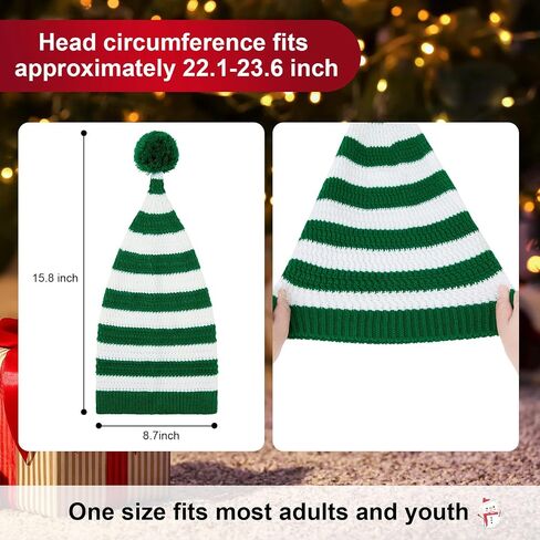 Durio Christmas Hats Adult Knitted Santa Hat Christmas Beanie Hat for Women Men Winter Santa Beanie Holiday Hat in Saudi Arabia