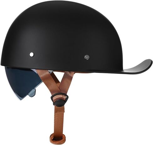 Vintage Retro Open Face Motorcycle Helmet Baseball Cap Half Helmets with pull-down Lens for Men Women Moped Cap Jet Scooter Street Cruiser - DOT Certified (Moto Rider, X-Large) in Kuwait
