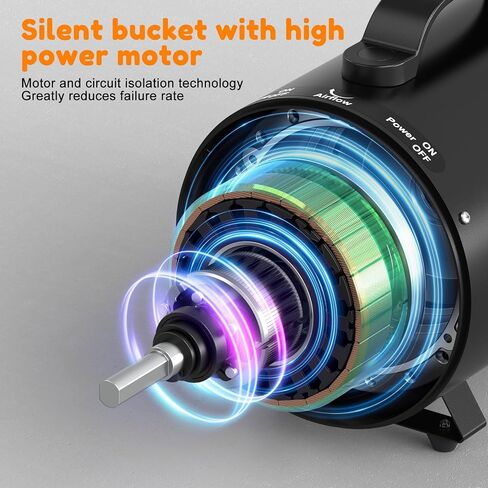 ROPO Dog Dryer Pet Dryer Dog Grooming Dryer, pet Hair Dryer,Dog Hair Dryer,High Power Intelligent Digital Screen Display Dog Water Blower Adjustable Speed and Temperature (White, SE01) in Kuwait