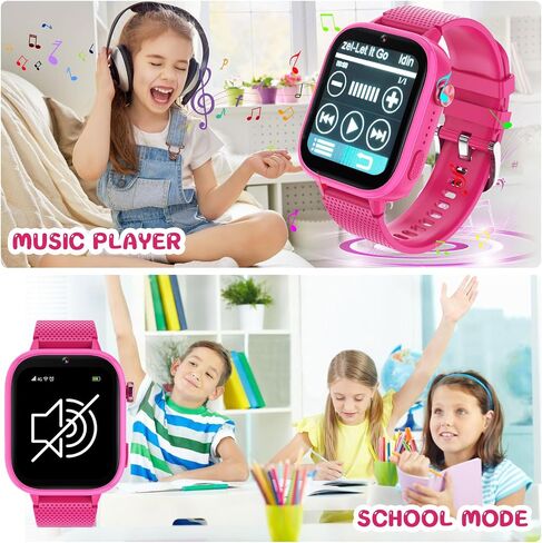 OKYUK 4G Kids Watch, Smart Watch for Kids with SIM Card, 47 Exciting Games, Two-Way Calling Feature, SOS Emergency Call Button Ideal for Kids Aged 3-12, Children’s Cell Phone Alternative (Pink) in Saudi Arabia