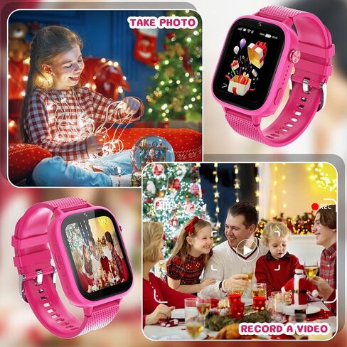OKYUK 4G Kids Watch, Smart Watch for Kids with SIM Card, 47 Exciting Games, Two-Way Calling Feature, SOS Emergency Call Button Ideal for Kids Aged 3-12, Children’s Cell Phone Alternative (Pink) in Saudi Arabia