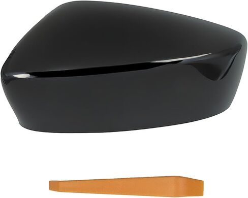 Left Driver Side Mirror Cover Cap Compatible with Mazda 3 M3 Axela 2014-2016 Glossy Black in Saudi Arabia