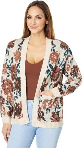 Stari Floral Intarsia Long Sleeve Cardigan in Saudi Arabia