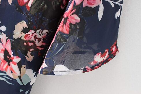 Omoone Women's Short Batwing Sleeve Floral Chiffon Cardigan Kimono Beachwear in Saudi Arabia