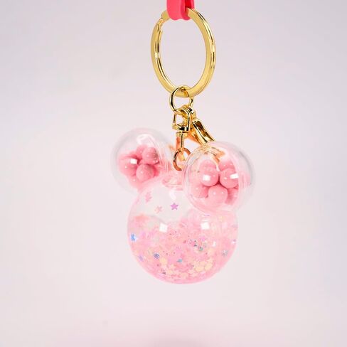 سلسلة المفاتيح لطيف الفأر | حامل حلقة المفاتيح الجمالية السائلة العائمة اللامعة للمفاتيح والحقائب وحقائب الظهر in Kuwait