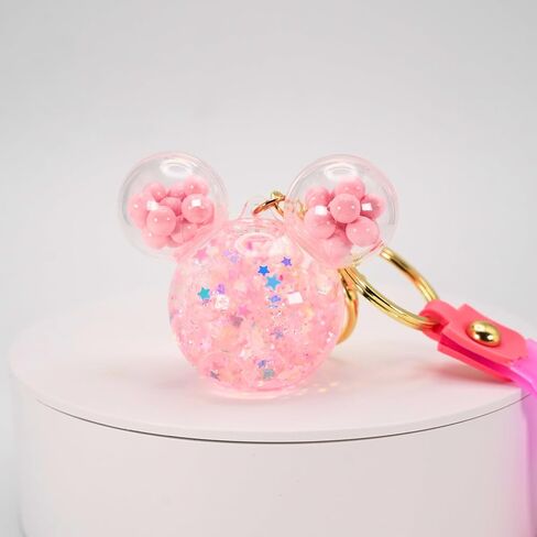 سلسلة المفاتيح لطيف الفأر | حامل حلقة المفاتيح الجمالية السائلة العائمة اللامعة للمفاتيح والحقائب وحقائب الظهر in Kuwait