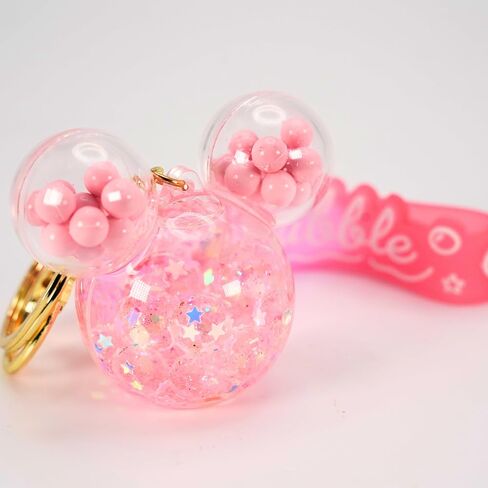 سلسلة المفاتيح لطيف الفأر | حامل حلقة المفاتيح الجمالية السائلة العائمة اللامعة للمفاتيح والحقائب وحقائب الظهر in Kuwait