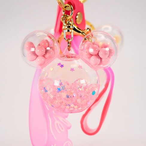 سلسلة المفاتيح لطيف الفأر | حامل حلقة المفاتيح الجمالية السائلة العائمة اللامعة للمفاتيح والحقائب وحقائب الظهر in Kuwait