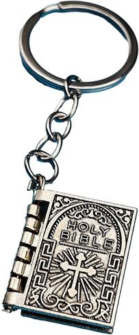 Mini Alloy Bible Keychain Mini Book Keyring Religious Gift in Saudi Arabia