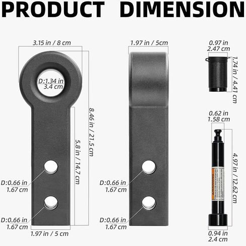 ALL-TOP Shackle Hitch Receiver for 2in Receiver, 79300Lbs MBS 11000Lbs WLL, Extreme Forged 3/4 D-Ring Included, with Trailer Lock in Kuwait