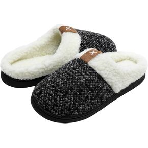 HOMETRUE Women Slippers House Slippers Memory Foam Anti-Skid Rubber Sole Bedroom Shoes