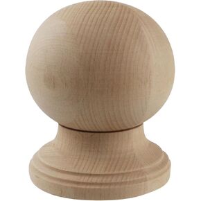 Decorative Wood Finials,5.7" Tall x 4.72" Wide for Bed Post Finials Curtain Rod Staircases DIY Crafts Unfinished Wooden Finials for Indoor Use Home Deoration,Type-2