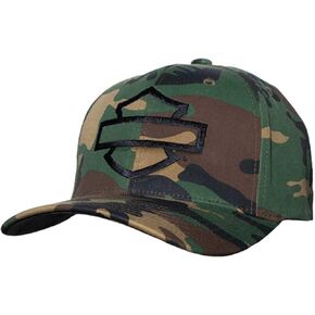 Harley-Davidson Men's Find Me B&S Logo Stretch Fit Baseball Cap - Camo Pattern in Kuwait