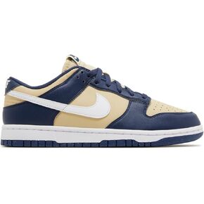 Nike WMNS Dunk Low Shoe, Midnight Navy/White/Team Gold, Size 6