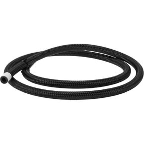 Fuel Line Hose 5.56mm/ 2/9"(ID) 122cm /4ft(L) Vacuum Hose Automotive Fuel Hose CPE Rubber, Nylon Braided Black AN-4