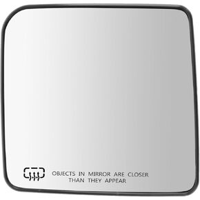 TRQ Heated Mirror Glass w Backing Plate RH Right Passenger Side Compatible with Jeep Wrangler
