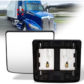 Lower Mirror Glass for Kenworth T680 T880, Lower Small Mirror Glass with Defrost Heated Replacement for Kenworth T680 T880 Driver Left Passenger Right Universal side