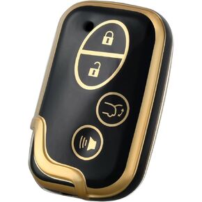 for Lexus Key Fob Cover, TPU Key Fob Case Shell fit for Lexus GX460 RX350 IS250 LX570 ES350 IS350 GS430 GS300 GS450h Smart Remote Control Key Protector (Silver Black) in Kuwait