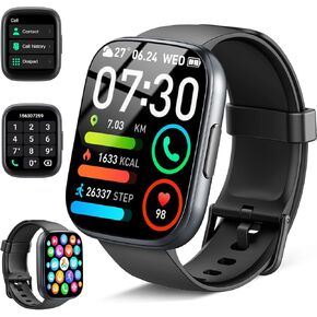 Smart Watch with Bluetooth Call, 1.95" SmartWatch for Men Women, 110+ Sport Modes Fitness Activity Tracker with Heart Rate Sleep Monitor Pedometer, IP68 Waterproof Fitness Watch for Android iOS, Green