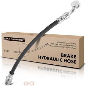 A-Premium Rear Driver or Passenger Brake Hydraulic Hose Compatible with Select Mazda Models - RX-8 2004-2011 - Replace# F15143810B