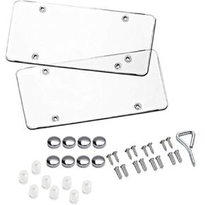 BLVD-LPF OBEY YOUR LUXURY Car License Plates Shields 2 Pack Clear Flat Design Novelty Plate Covers to Fit Any Standard US Plates, Unbreakable Frame Covers to Protect Front, Back, Screws Included