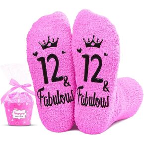 HAPPYPOP 12th Birthday Gifts Ideas for Girls - Socks for 12 Year Old Kids, Presents for 12 Year Olds, 12 Year Old Gifts for Tween Girls