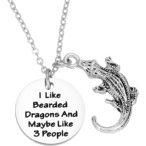 Kivosliviz Lizard Necklace Gift for Women Men Necklaces Teens Presents Bearded Dragon Necklace