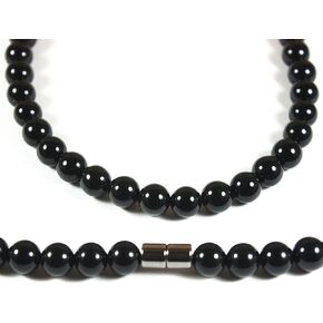 Mens Necklaces Healing Crystal Necklace 16/19/24/30 Inch Beaded Necklace Chains for Men 6/8/10/12/14/16mm Gemstone Necklace Handmade in USA…
